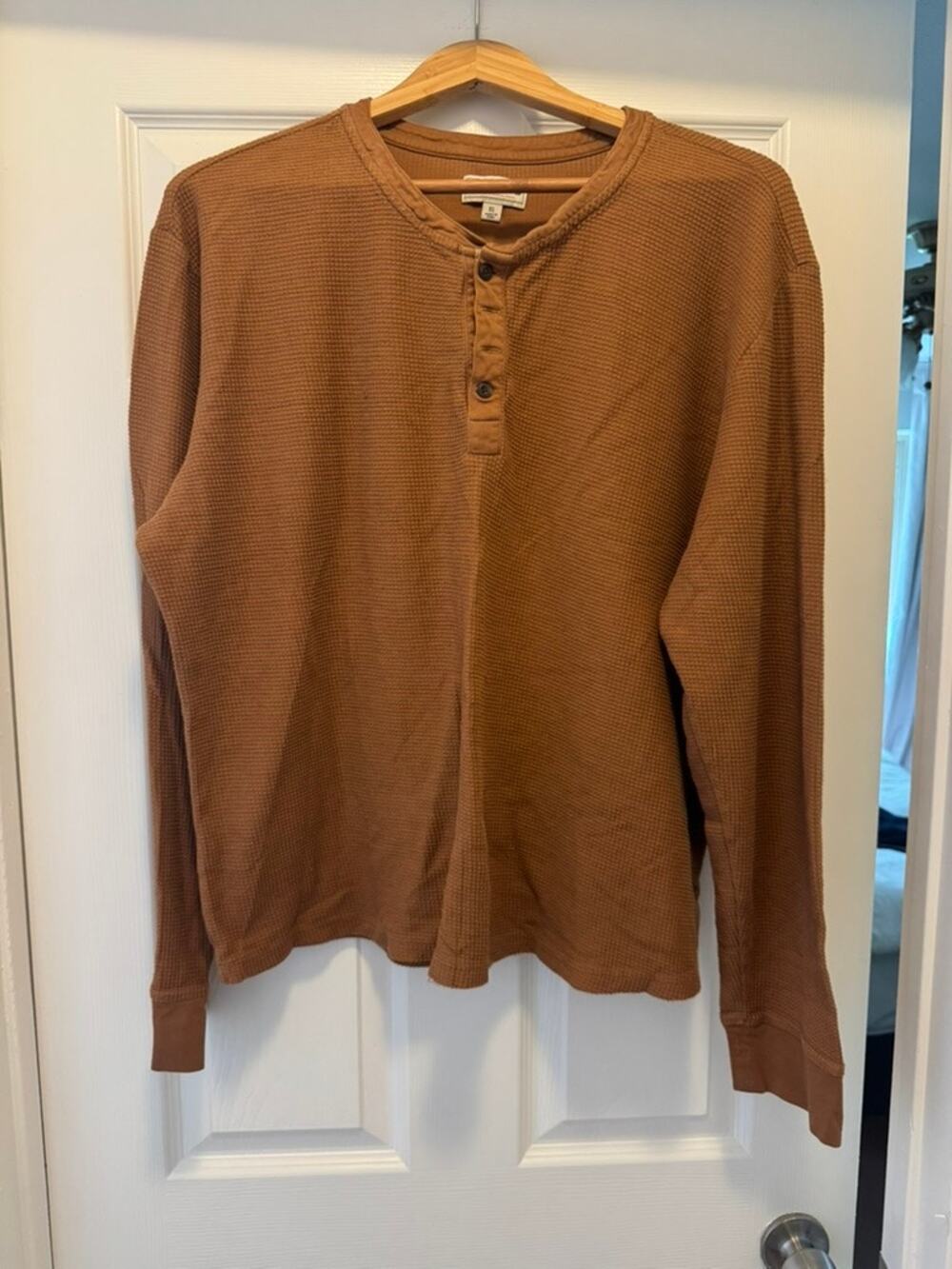 Tecovas Brown Waffle Henley XL